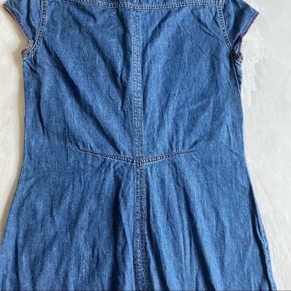 - Vintage 00’s Tommy Hilfiger denim jean button collar dress 8 - Picture 7 of 13